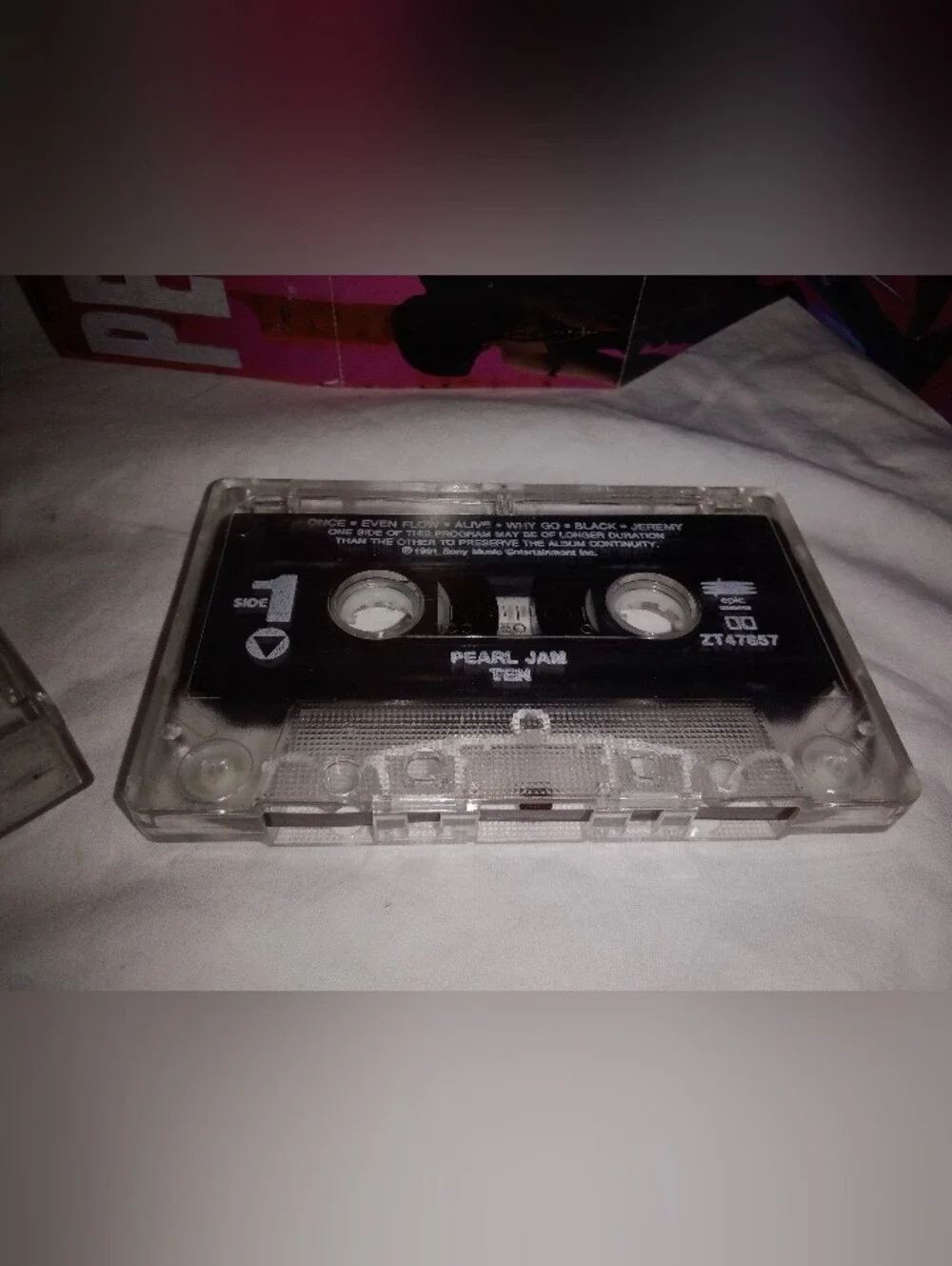 Vintage Pearl Jam ten Music Cassette Tape 1981 Sony Music Entertainment